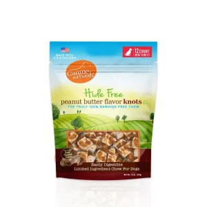 Canine Natural Hide Free Peanut Butter Mini Knot 12Pk