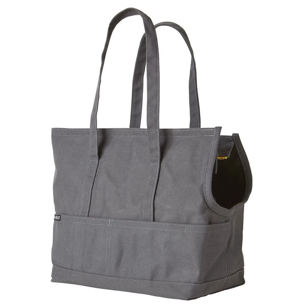Canvas Pet Tote in Dark Grey (Made in USA) (Direct Ship)