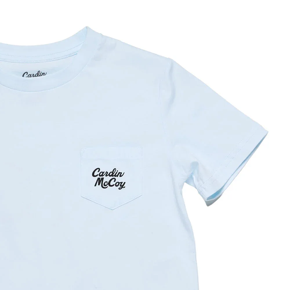 Cardin Mccoy Boys Blue God Bless America Short Sleeve Tee - Image 2