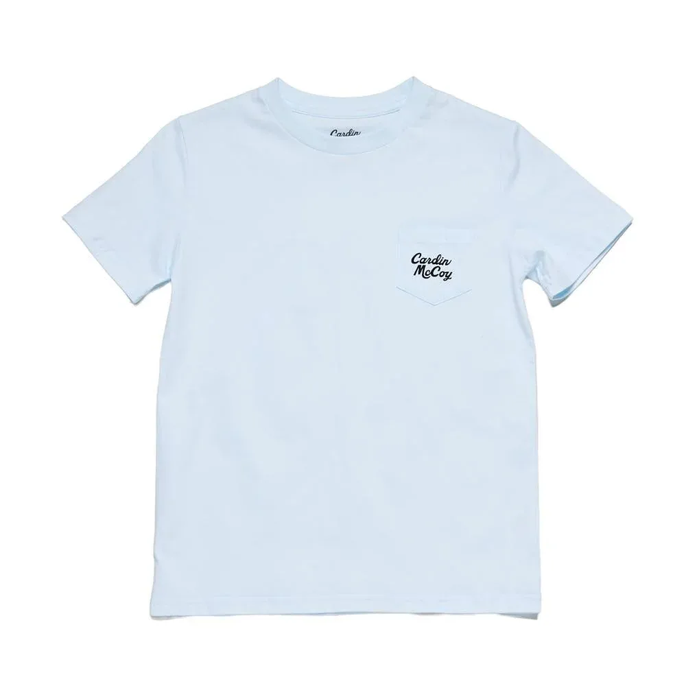 Cardin Mccoy Boys Blue God Bless America Short Sleeve Tee