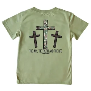 Cardin Mccoy Boy's Light Olive The Truth Short Sleeve Tee Shirt