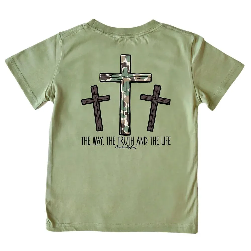 Cardin Mccoy Boy's Light Olive The Truth Short Sleeve Tee Shirt