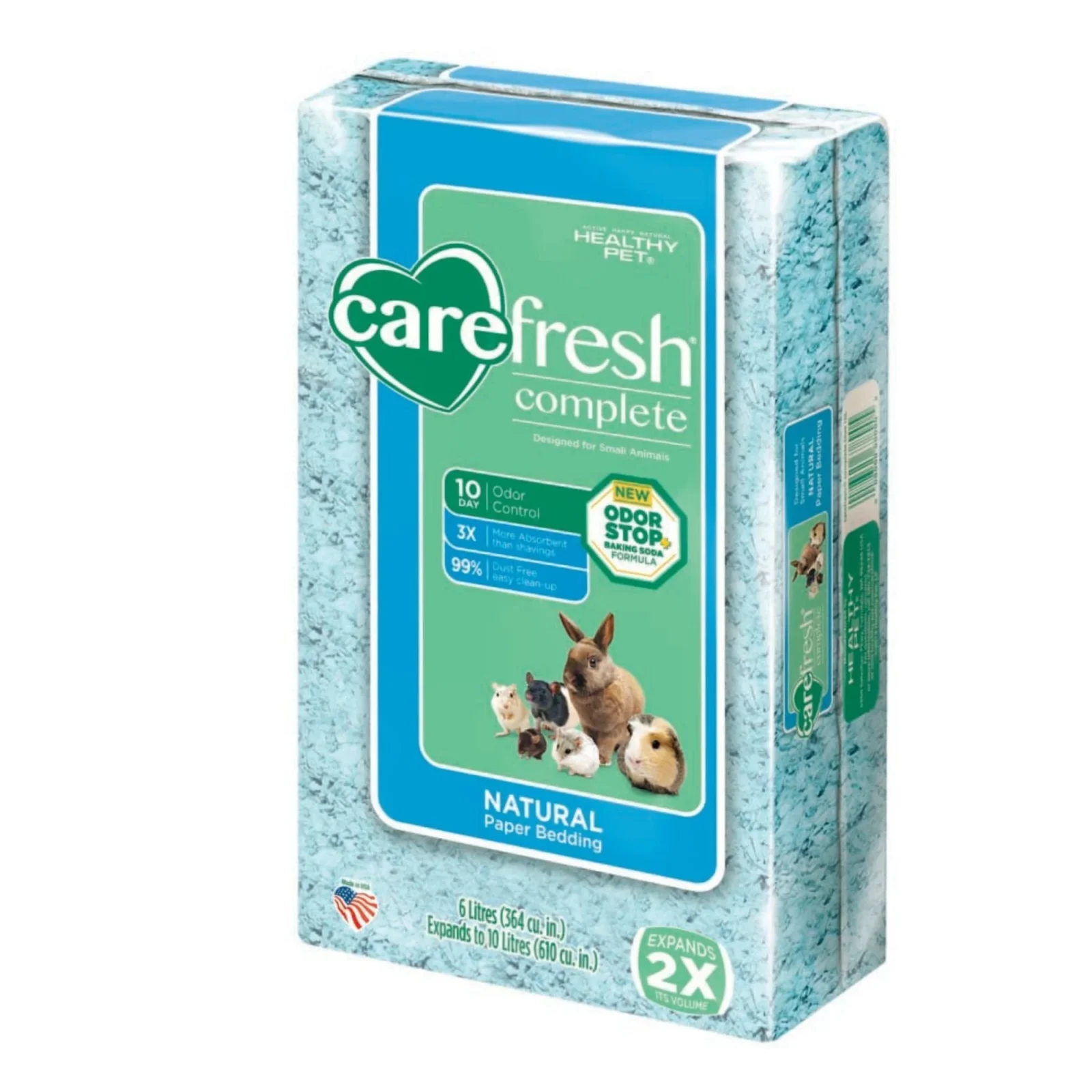 CareFRESH Complete Comfort Small Pet Bedding, Blue, 10 L