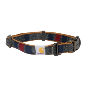 Carhartt® Adjustable Blanket Stripe Dog Collar with Reflective Stitching