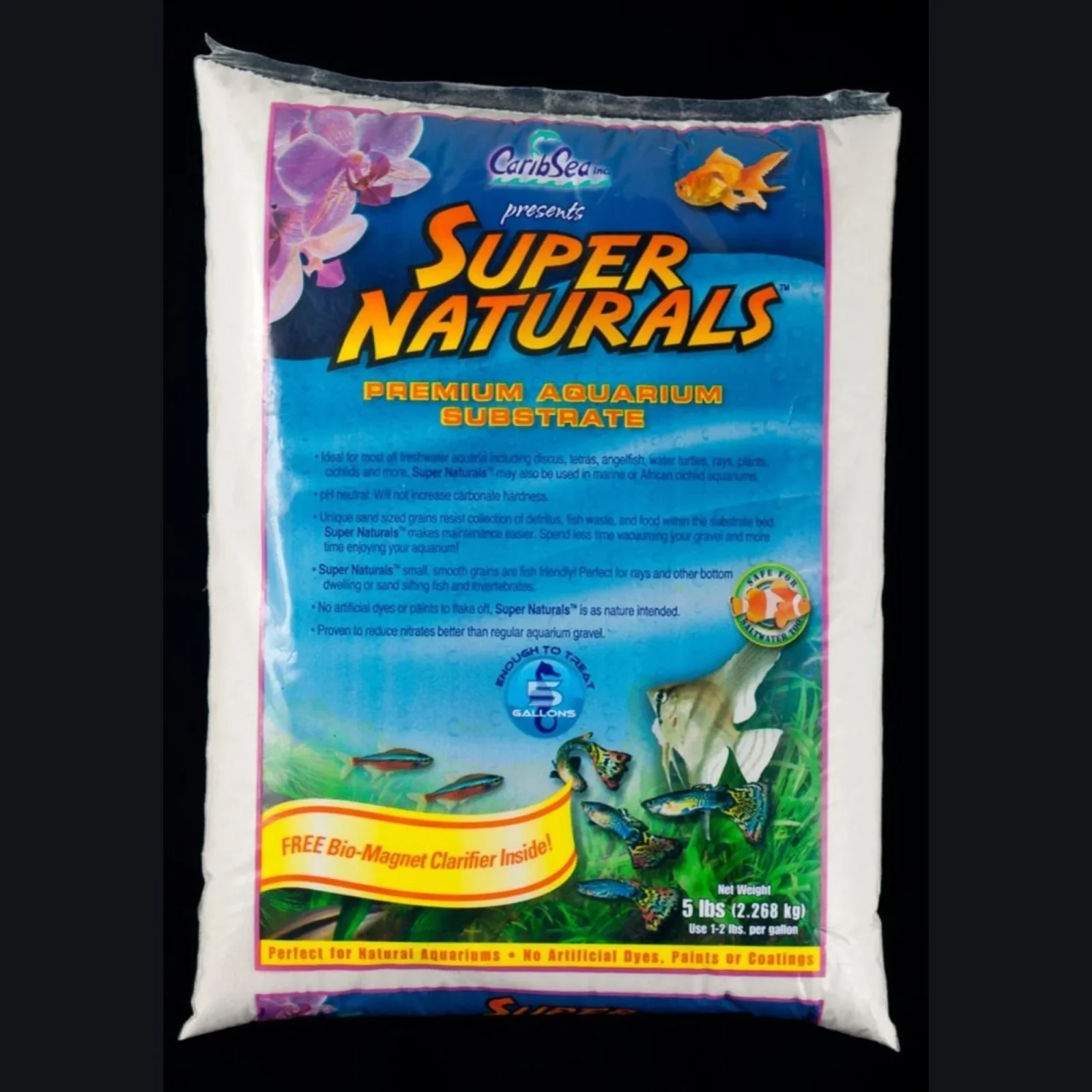 CaribSea Super Natural Aquascapes Aquarium Sand Moonlight, 5ea/5 lb