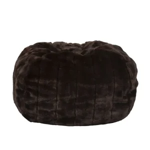 Carolina Pet Brown Mink Faux Fur Puff Ball Bed