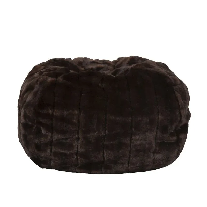 Carolina Pet Brown Mink Faux Fur Puff Ball Bed