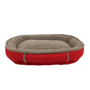 Carolina Pet Red Ortho Round Comfy Cup Bed