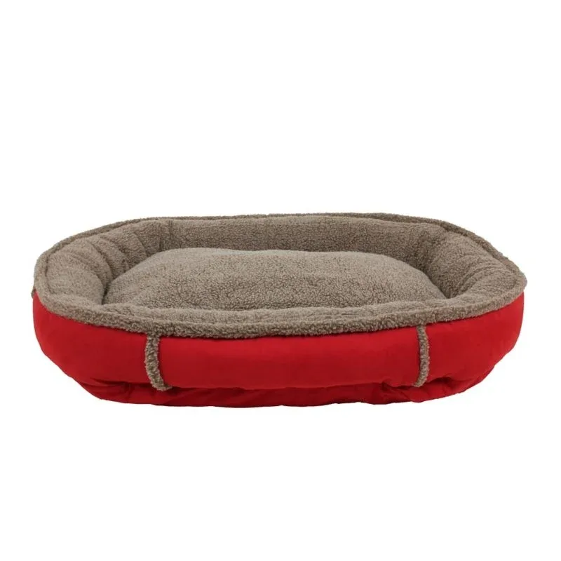 Carolina Pet Red Ortho Round Comfy Cup Bed