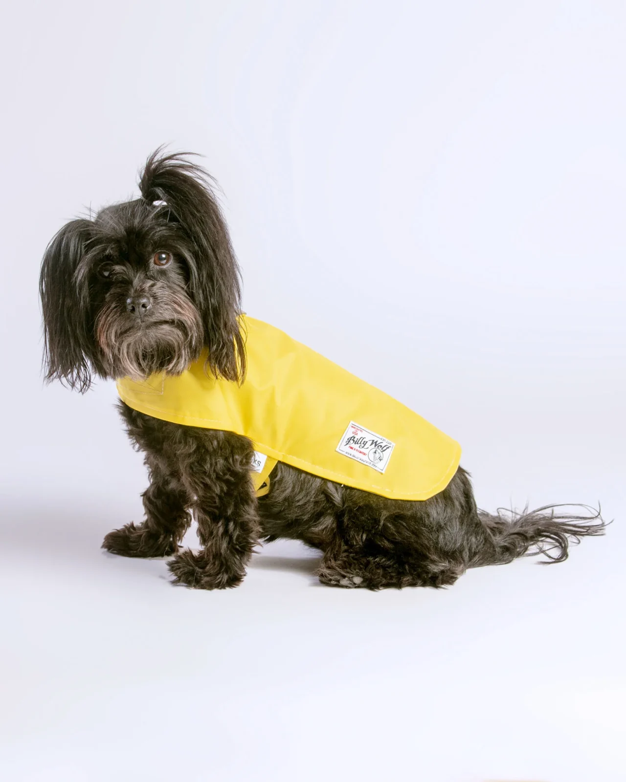 Carson Reversible Dog Raincoat in Khaki & Yellow (Made in the USA) <>