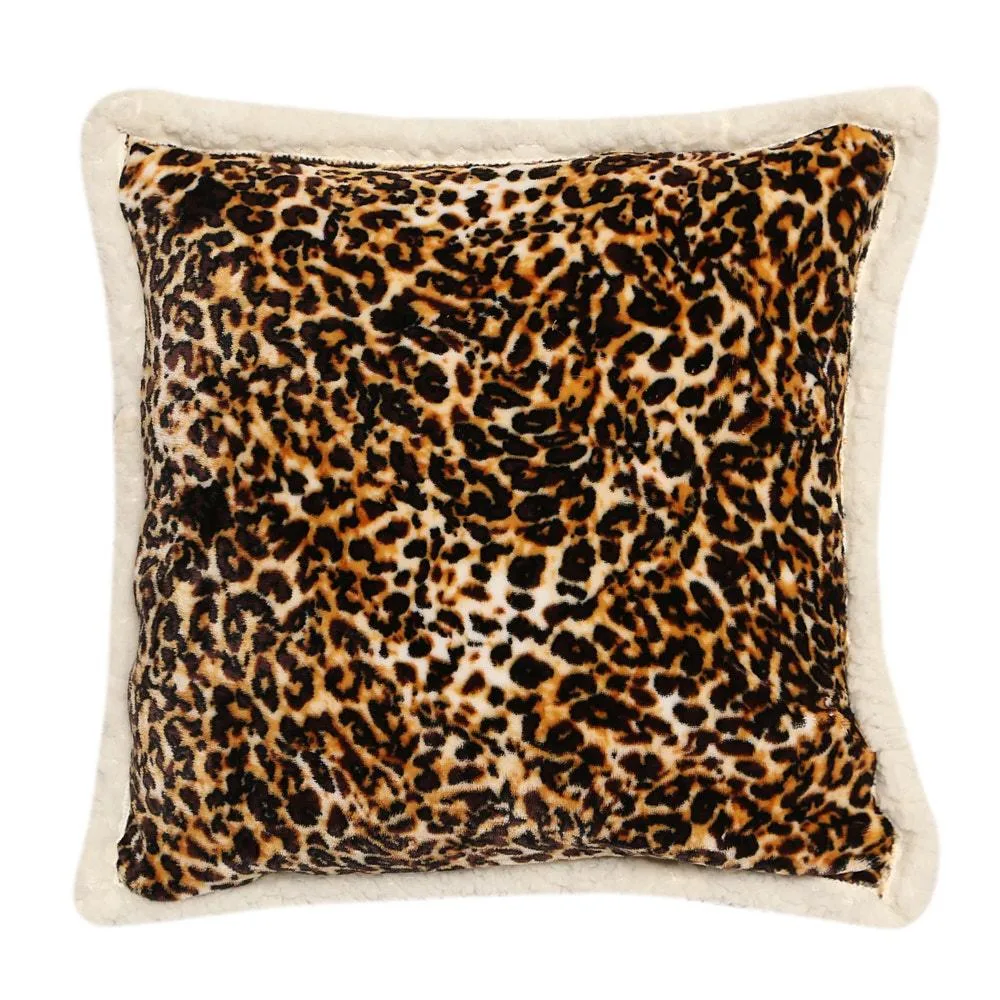 Carstens Leopard Plush Sherpa Pillow