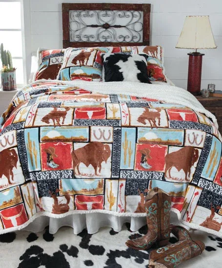 Carstens Vintage Western Sherpa Fleece Comforter Set by Wrangler - Image 2
