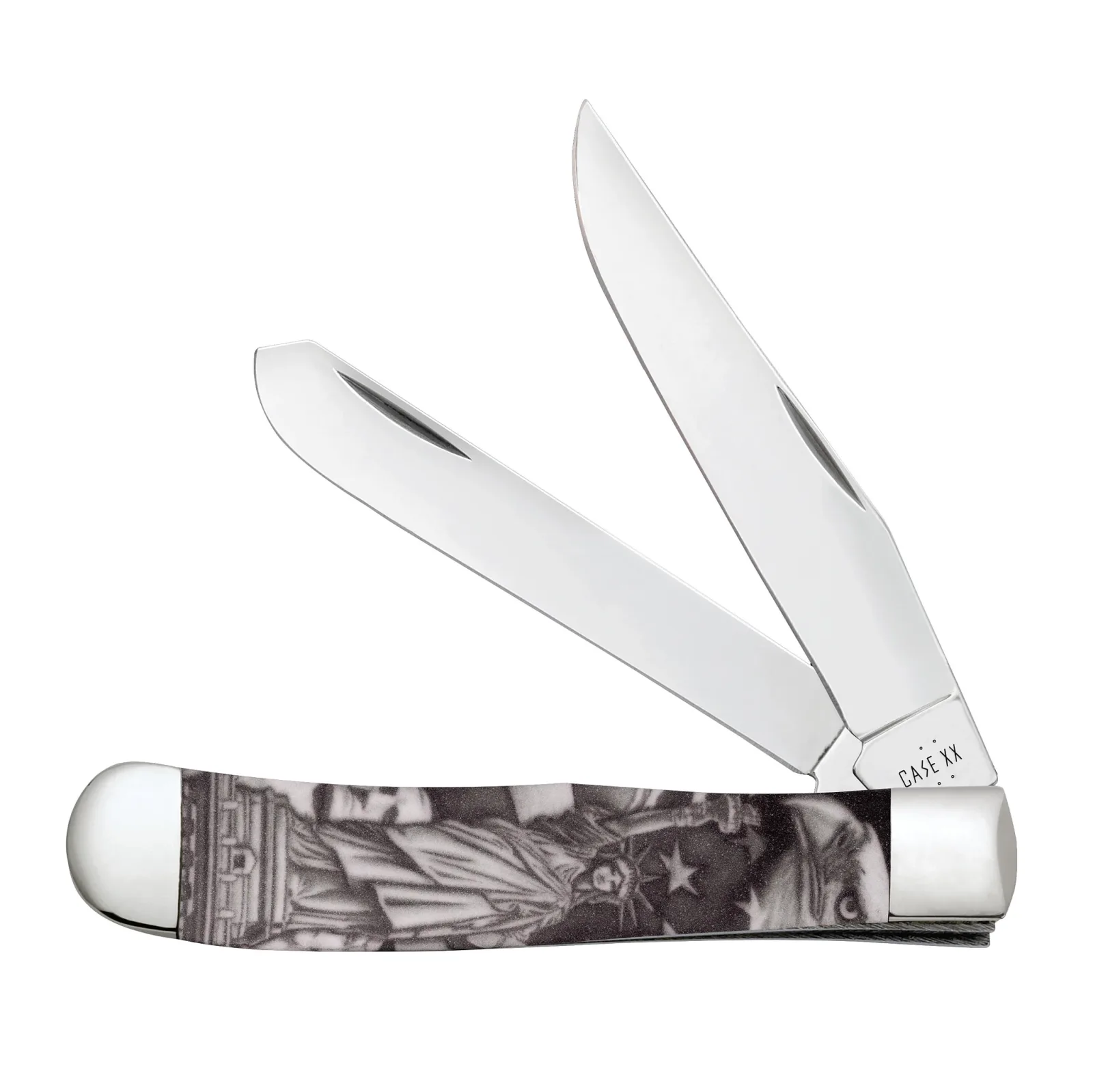 Case Knives Color Infusion Patriotic Statue of Liberty Trapper Knife