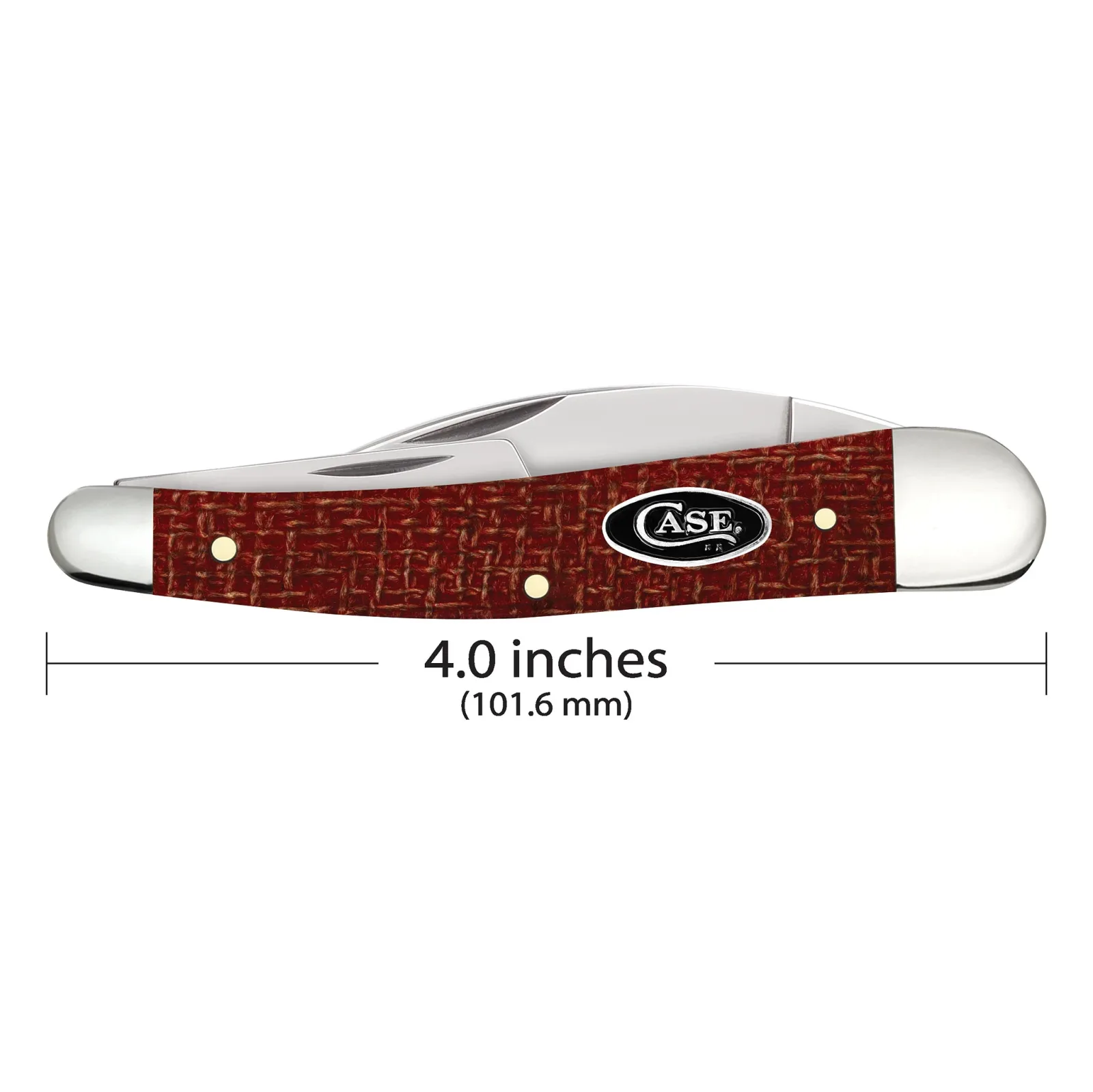 Case Knives Smooth Dark Red Burlap Micarta CS Seahorse Whittler Knife - Image 2