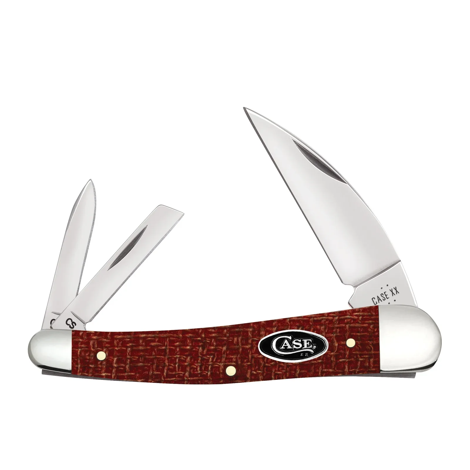 Case Knives Smooth Dark Red Burlap Micarta CS Seahorse Whittler Knife