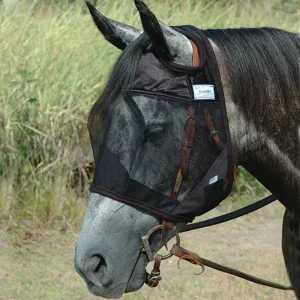 Cashel Company Quiet Ride Black Horse Fly Mask