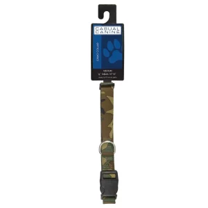 Casual Canine Camo Collar 6-10In Green