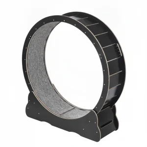 Cat Exercise Wheel 43.3' Large Cat Treadmill Wheel For Indoor Cats Black