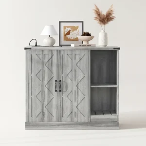 Cat Litter Box Cabinet With Power Outlet
