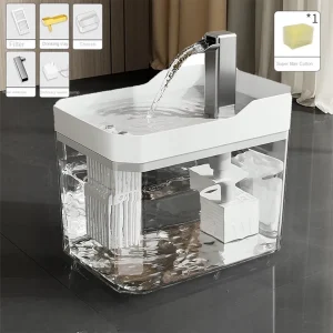 Cat Water Fountain Auto Filter Transparent Cat Drinker USB Anti-Dry Burning Recirculate Filtering Water