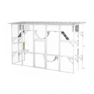 Cat Window Box , Large Catio With Shelves & Bridges, Outside Enclosure For Multiple Cats, Multiple Packages