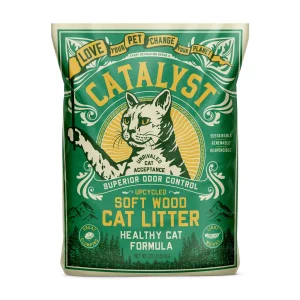 Catalyst Clumping Upcycled Soft Wood Cat Litter - Scented, Lightweight, Low Dust, Natural