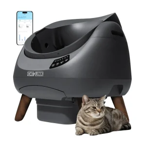 Catlink Open-X Self-Cleaning Smart Litter Box W/ Remote App Monitoring For Single Cat Households
