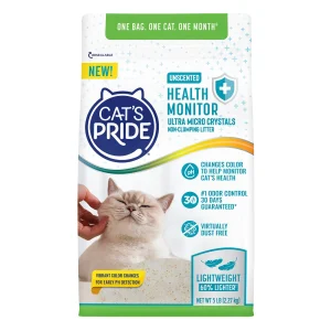 Cat's Pride Health Monitor Silica Crystal Cat Litter - Health Monitoring, Unscented, Lightweight