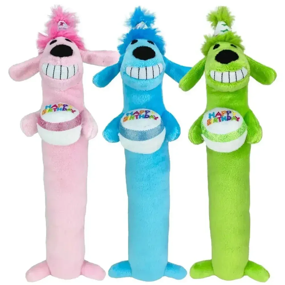 Celebrate with Fun: Multipet Loofa Birthday Dog Toy for Pawsome Parties