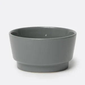Ceramic Gloss Dog Bowl in Dolphin Grey