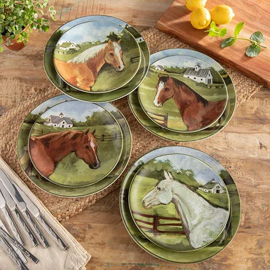 Certified International Corp York Stables Dinner Plate Set of 4 - Image 2