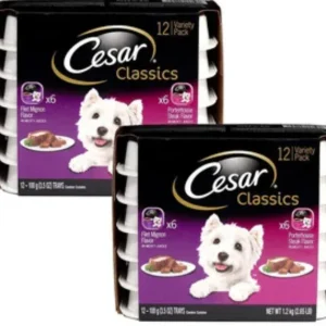Cesar Canine Cuisine Beef Multi-Pack Wet Dog Food - 3.5 oz - Case of 24