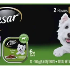 Cesar Canine Cuisine Beef & Poultry Multi-Pack Wet Dog Food - 3.5 oz -Case of 24