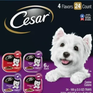 Cesar Canine Cuisine Classic Multi-Pack Wet Dog Food - 3.5 oz - Case of 24