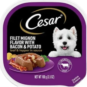 Cesar Canine Cuisine Filet Mignon Flavor in Sauce Wet Dog Food - 3.5 oz -12 Pack