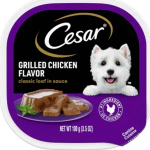 Cesar Canine Cuisine Grilled Chicken Flavor in Sauce Wet Dog Food -3.5oz-24 Pack