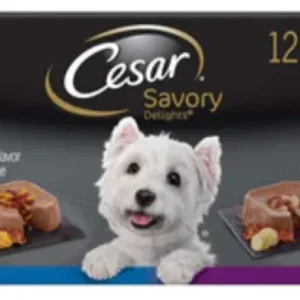 Cesar Canine Cuisine Savory Chicken & Steak Multi-Pack Wet Dog Food-3.5oz-24 Pc.