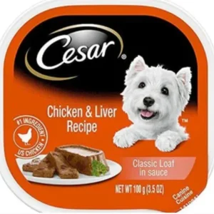 Cesar Canine Cuisine with Chicken & Liver in meaty juices - 3.5oz - 24 Pack