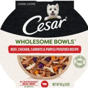 Cesar Wholesome Bowls Beef, Chicken, Purple Potatoes & Carrots - 3.5oz - 10 Pack