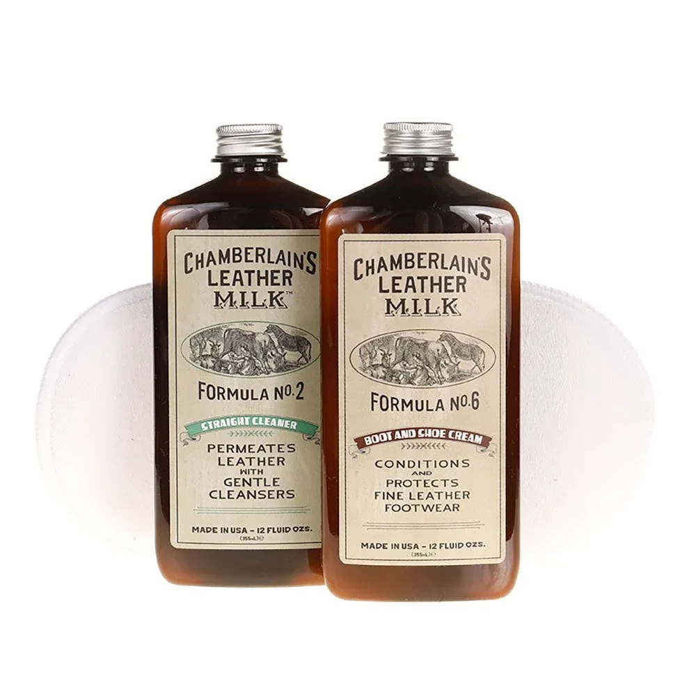 Chamberlain's Leather Milk Clean and Condition Boot and Shoe Care Set