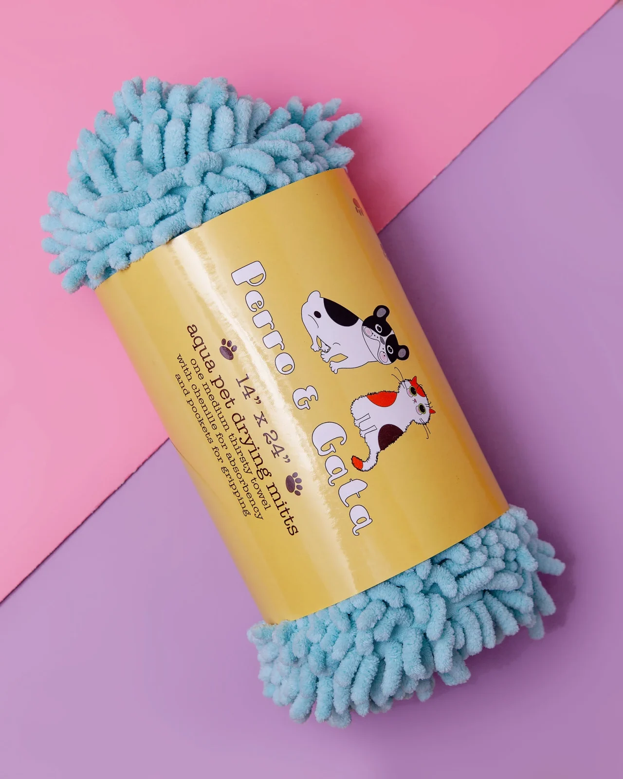 Chenille Shag Pet Drying Mitt <>