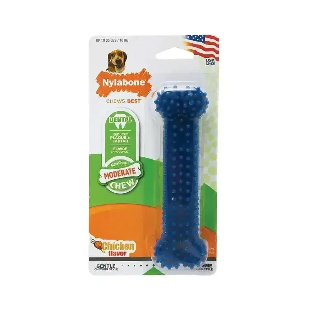 Chicken Flavor Dental Chew Toy - FlexiChew for Moderate Chewers