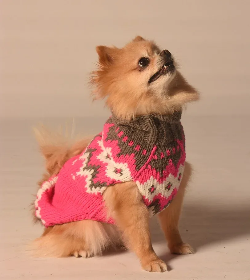 CHILLY DOG | Hot Pink Alps Sweater