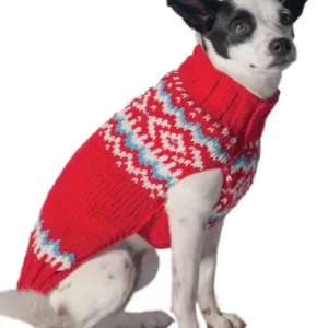 CHILLY DOG | Red Nordic Wool Sweater