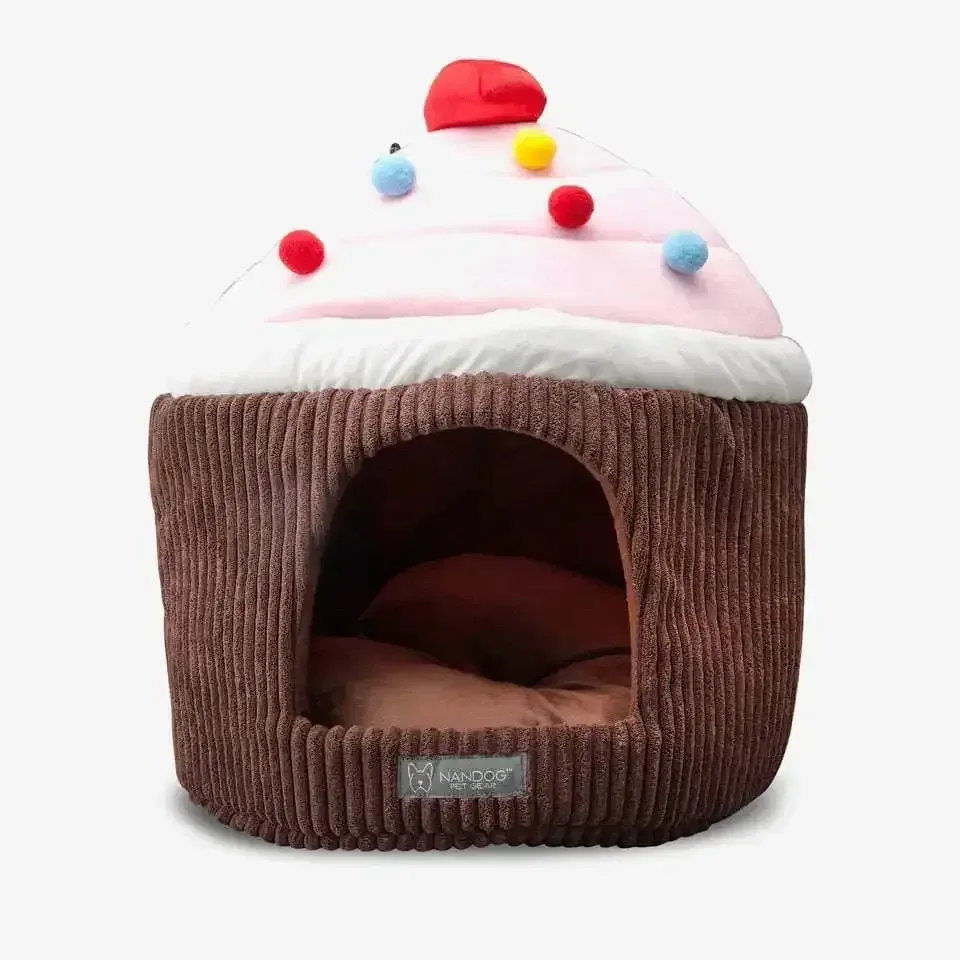 Chocolate Cupcake Cat Bed Fur Every Occasion Micro-Plush Pet Beds