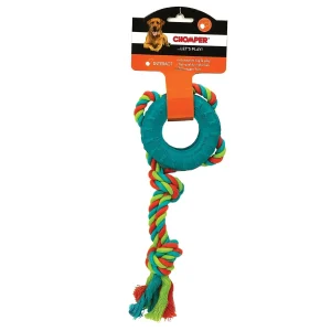 Chomper Tredz Rope Rubber Tire Tug, 10"