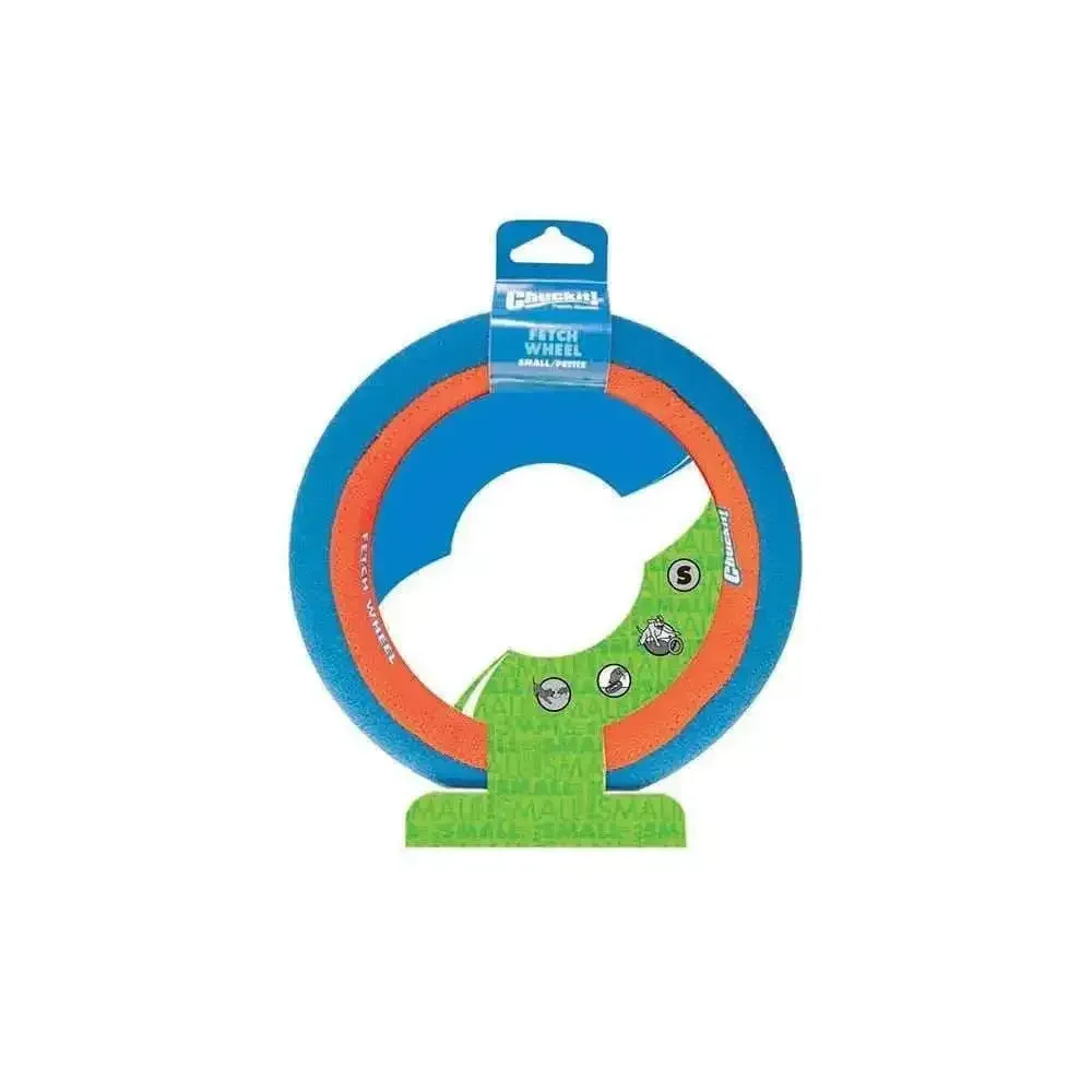 Chuckit!® Fetch Wheel Dog Toys Orange/Blue Color Small