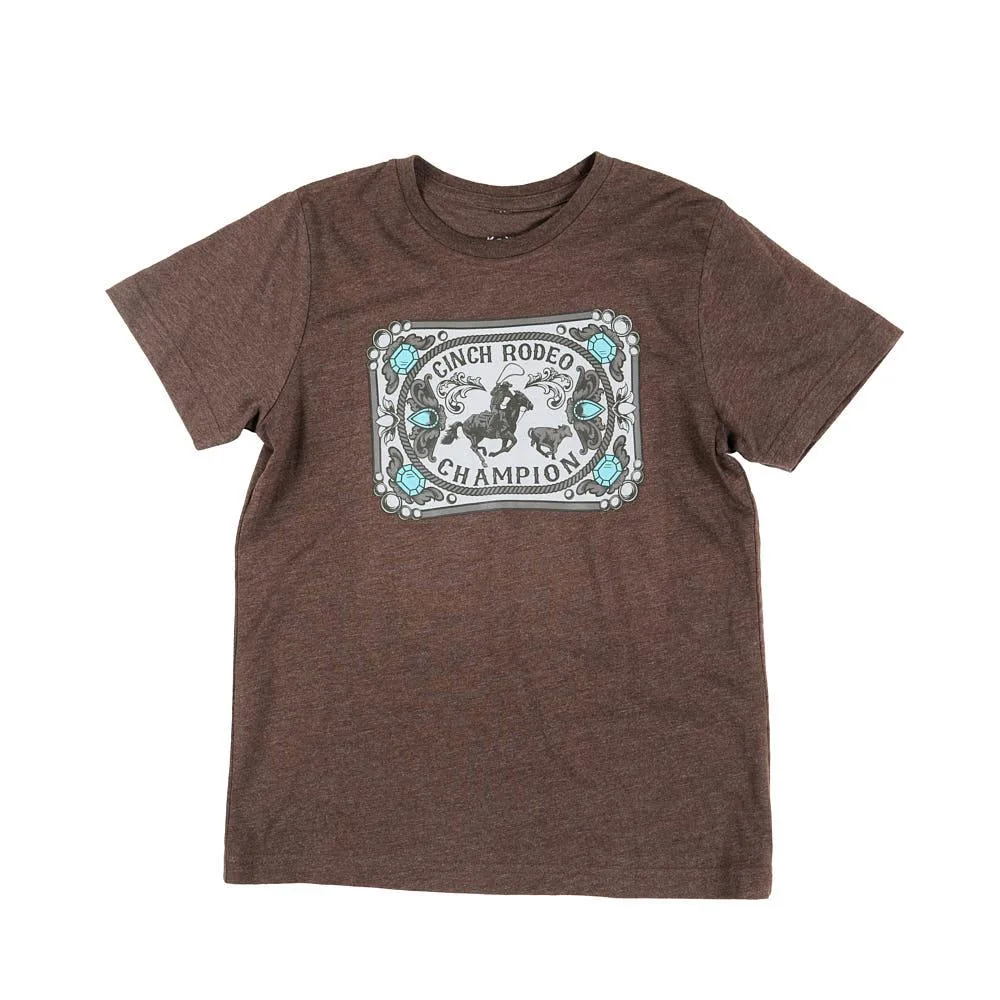 Cinch Boy's Brown Rodeo Champion Tee Shirt