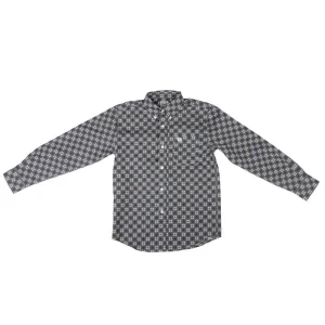 Cinch Boy's Khaki Print Shirt