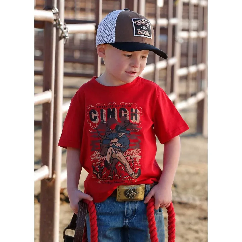 Cinch Boys Red Graphic Tee